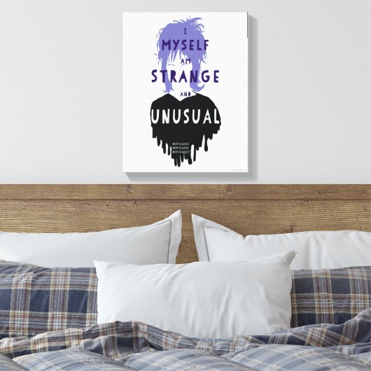 Beetlejuice | Lydia "Strange and Unusual" Graphic Canvas Afdruk (Insitu (Slaapkamer))