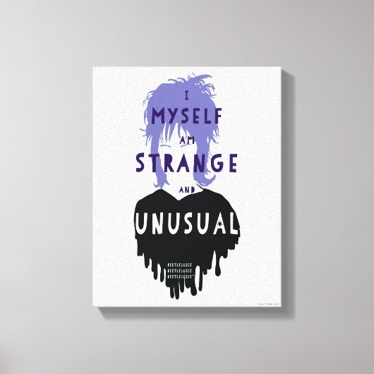 Beetlejuice | Lydia "Strange and Unusual" Graphic Canvas Afdruk (Voorkant)
