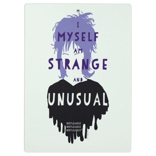 Beetlejuice | Lydia "Strange and Unusual" Graphic Klembord (Achterkant)