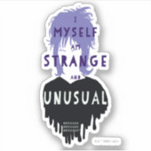 Beetlejuice | Lydia "Strange and Unusual" Graphic Sticker (Voorkant)