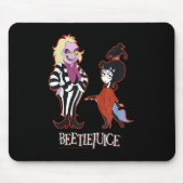 Beetlejuice Red Outline Beetlejuice en Lydia winke Muismat (Voorkant)