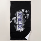 Beetlejuice | Zandworm opgerold rond Beetlejuice-l Strandlaken (Voorkant)