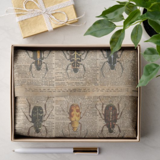 Beetles Bugs Zoology  Illustration Art Tissuepapier (Geschenk)