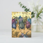 Beetles die de midzomer vieren briefkaart (Staand voorkant)