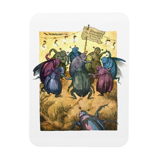 Beetles die de midzomer vieren magneet (Verticaal)