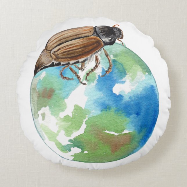 Beetle's Dominion Rond Kussen (Voorkant)