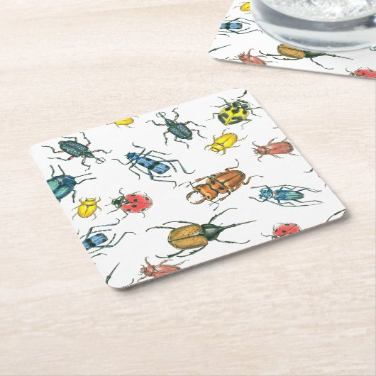 Beetles Kartonnen Onderzetters (Schuin)