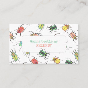 Beetles Lovebugs Kinder Roepkaart Contactkaartje