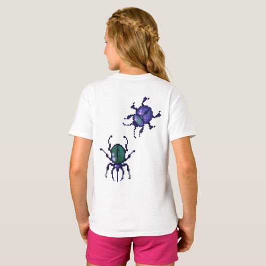 Beetles pixel art t-shirt (Achterkant volledig)