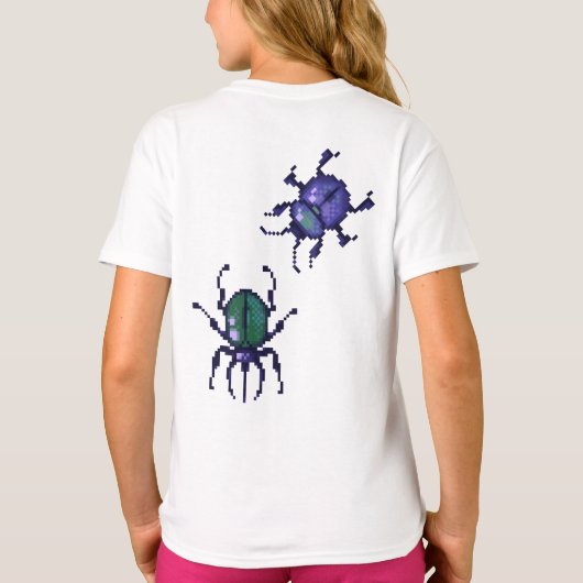 Beetles pixel art t-shirt (Achterkant)