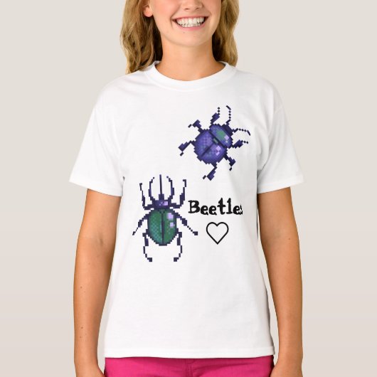 Beetles pixel art t-shirt (Voorkant)