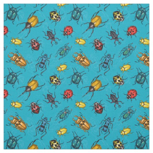 Beetles Stof (Swatch)