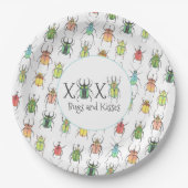Beetles XOXO Lovebugs Papieren Bordje (Voorkant)