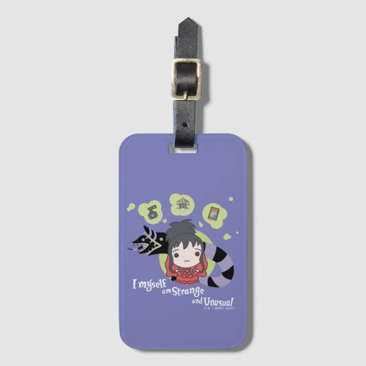 Beetlesap | Chibi Lydia "Strange and Unusual" Bagagelabel (Voorkant (verticaal))
