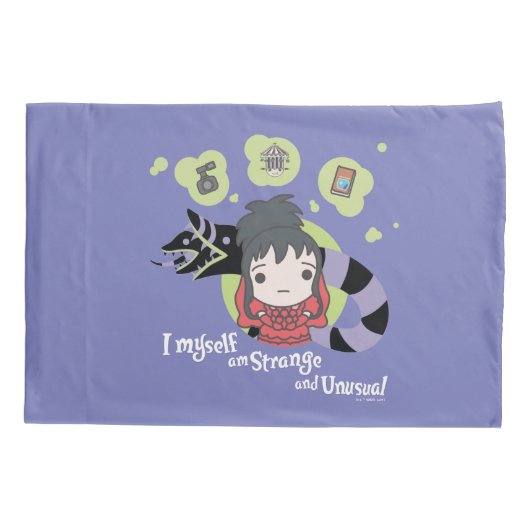 Beetlesap | Chibi Lydia "Strange and Unusual" Kussensloop (Achterkant)