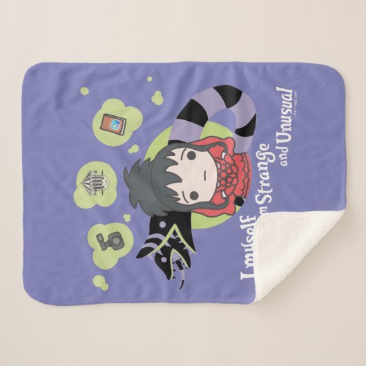 Beetlesap | Chibi Lydia "Strange and Unusual" Sherpa Deken (Voorkant (horizontaal))