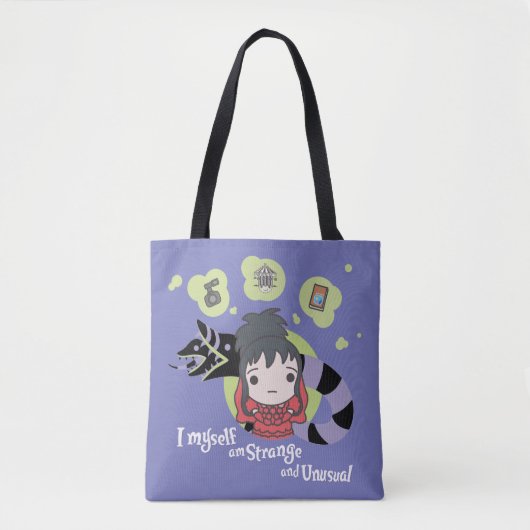 Beetlesap | Chibi Lydia "Strange and Unusual" Tote Bag (Voorkant)