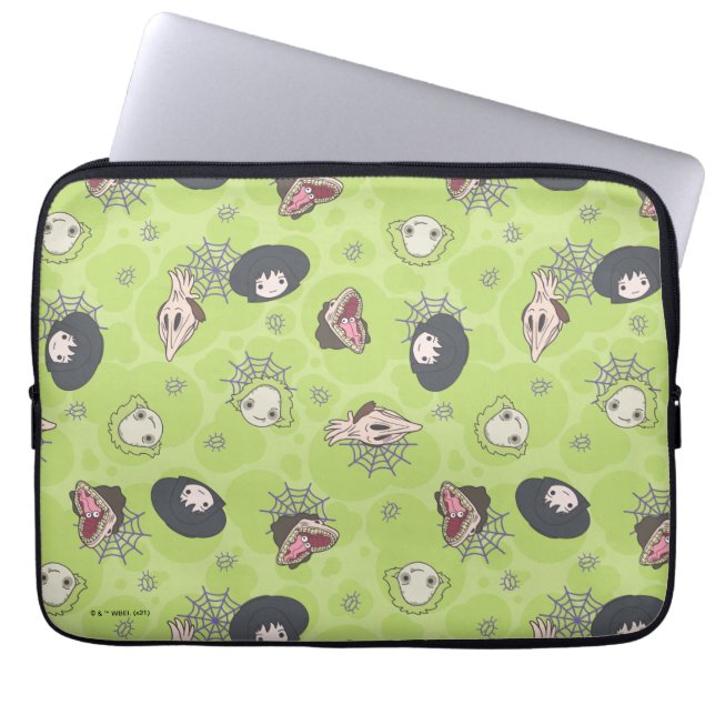 Beetlesap | Cute Chibi Toss Pattern Laptop Sleeve (Voorkant)