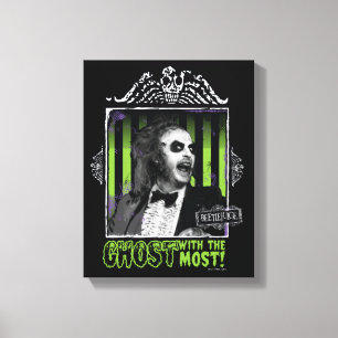 Beetlesap "Ghost with the most"-portret Canvas Afdruk