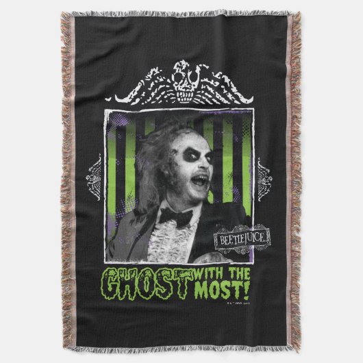 Beetlesap | "Ghost with the most"-portret Deken (Voorkant Verticaal)