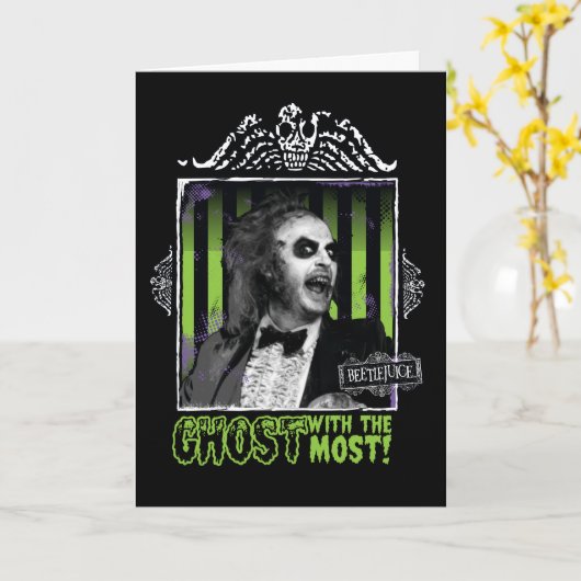 Beetlesap | "Ghost with the most"-portret Kaart (Gele Bloem)