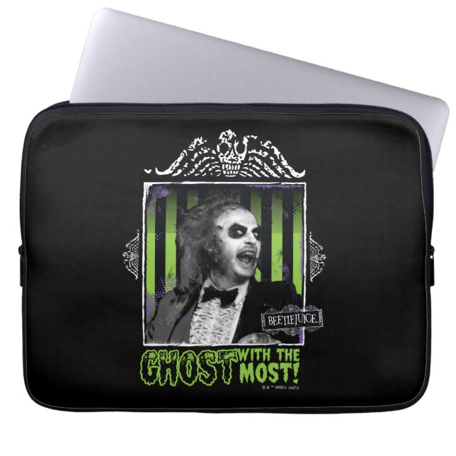 Beetlesap | "Ghost with the most"-portret Laptop Sleeve (Voorkant)