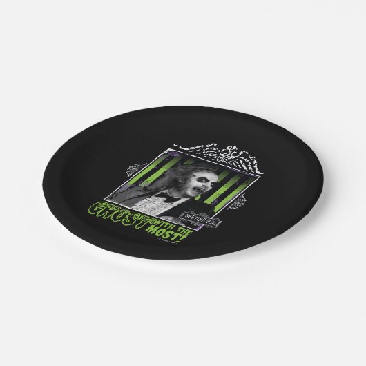 Beetlesap | "Ghost with the most"-portret Papieren Bordje (Gekanteld)