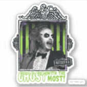Beetlesap | "Ghost with the most"-portret Sticker (Voorkant)
