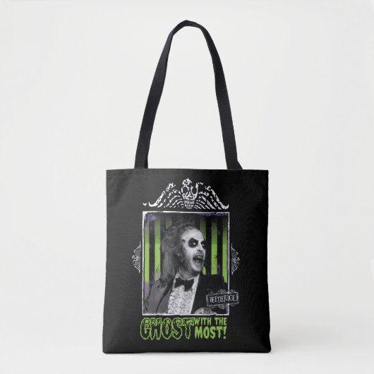Beetlesap | "Ghost with the most"-portret Tote Bag (Voorkant)