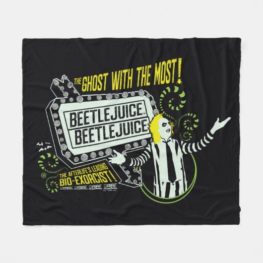 Beetlesap | "Ghost with the most"-selectiekader Fleece Deken (Voorkant (Horizontaal))
