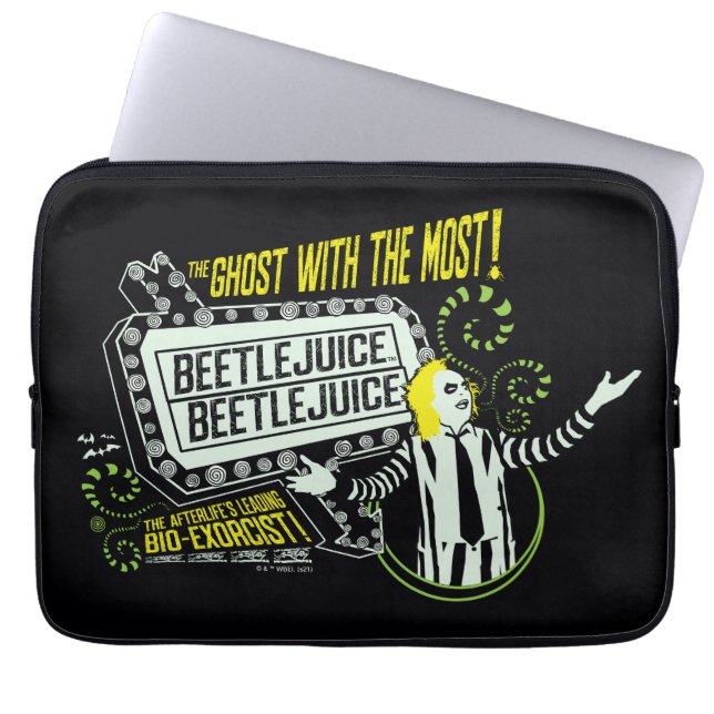 Beetlesap | "Ghost with the most"-selectiekader Laptop Sleeve (Voorkant)