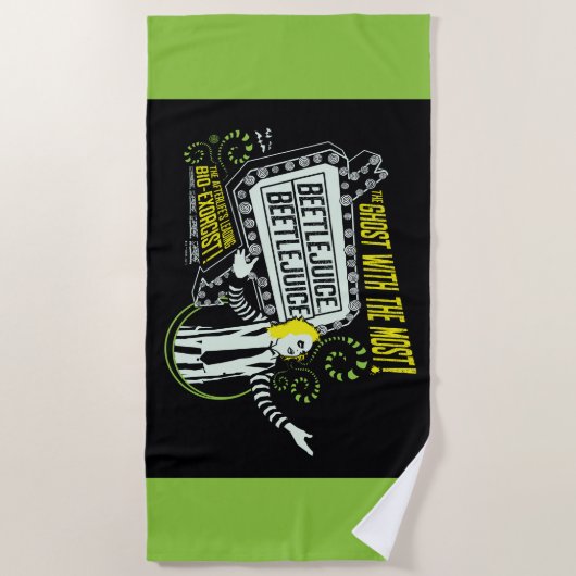 Beetlesap | "Ghost with the most"-selectiekader Strandlaken (Voorkant)