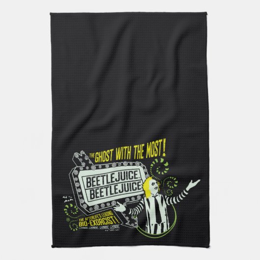 Beetlesap | "Ghost with the most"-selectiekader Theedoek (Verticaal)