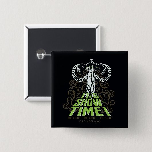 Beetlesap | Het is Show Tijd! Vierkante Button 5,1 Cm (Voorkant /achterkant)
