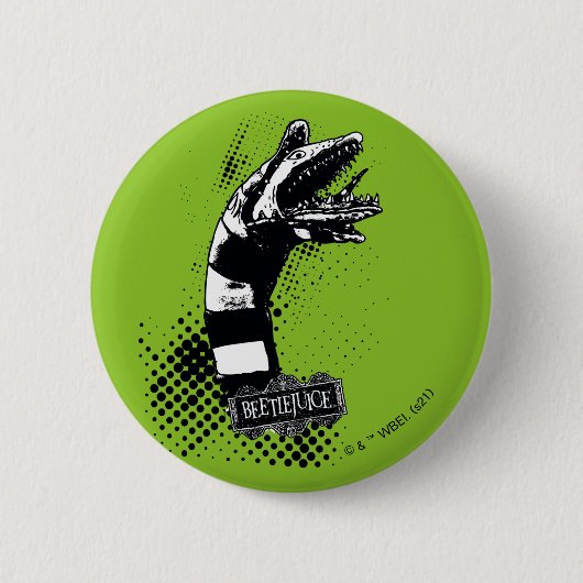 Beetlesap | Illustratie zandworm Ronde Button 5,7 Cm (Voorkant)