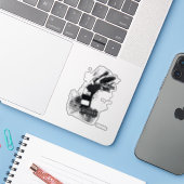 Beetlesap | Illustratie zandworm Sticker (Laptop met iPhone)