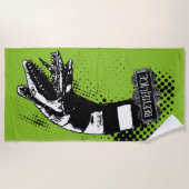 Beetlesap | Illustratie zandworm Strandlaken (Voorkant)