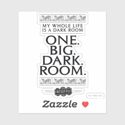 Beetlesap | Mijn hele leven is een donkere kamer Sticker (Vel)