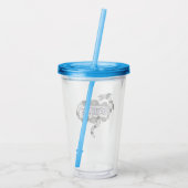 Beetlesap | Sandworm Coiled on Beetlesap Logo Acryl Drinkbeker (Achterkant)