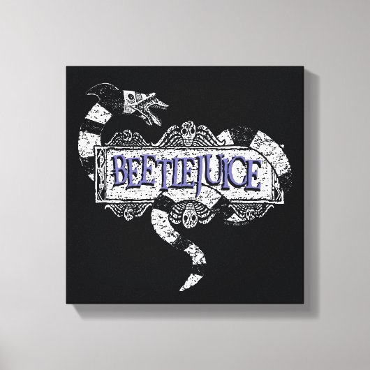 Beetlesap | Sandworm Coiled on Beetlesap Logo Canvas Afdruk (Voorkant)