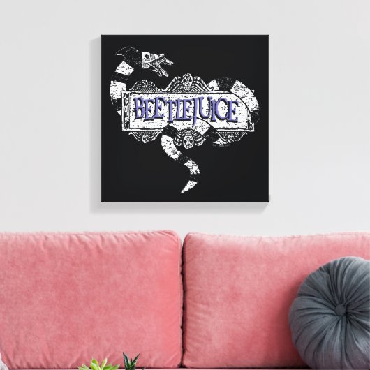 Beetlesap | Sandworm Coiled on Beetlesap Logo Canvas Afdruk (Insitu (Woonkamer))