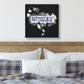 Beetlesap | Sandworm Coiled on Beetlesap Logo Canvas Afdruk (Insitu (Slaapkamer))