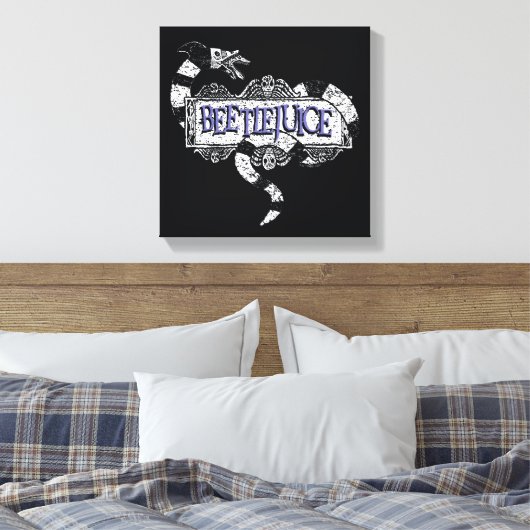 Beetlesap | Sandworm Coiled on Beetlesap Logo Canvas Afdruk (Insitu (Slaapkamer))