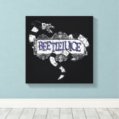 Beetlesap | Sandworm Coiled on Beetlesap Logo Canvas Afdruk (Insitu (Houten vloer))