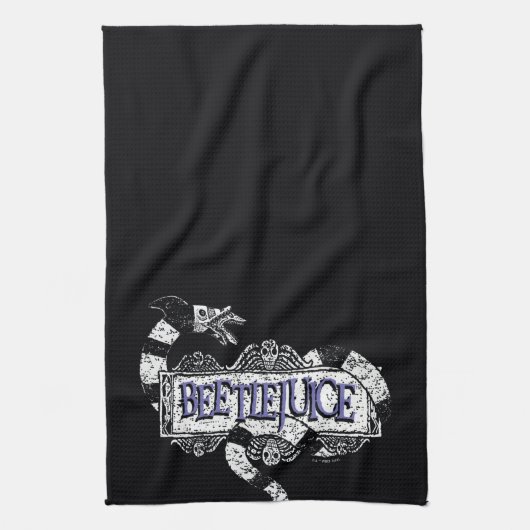 Beetlesap | Sandworm Coiled on Beetlesap Logo Theedoek (Verticaal)