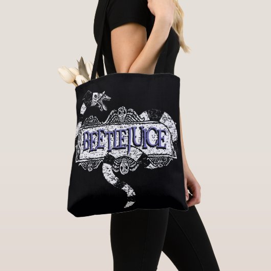 Beetlesap | Sandworm Coiled on Beetlesap Logo Tote Bag (Dichtbij)