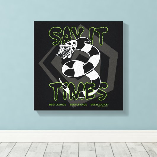 Beetlesap | Zeg het 3 keer Canvas Afdruk (Insitu (Houten vloer))