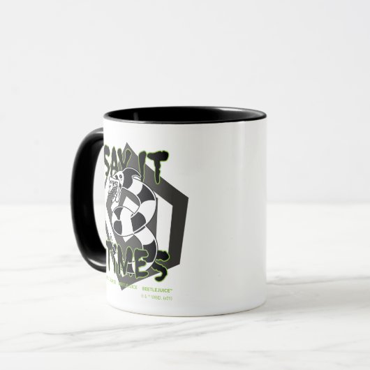 Beetlesap | Zeg het 3 keer Mok (Voorkant links)