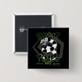 Beetlesap | Zeg het 3 keer Vierkante Button 5,1 Cm (Voorkant /achterkant)