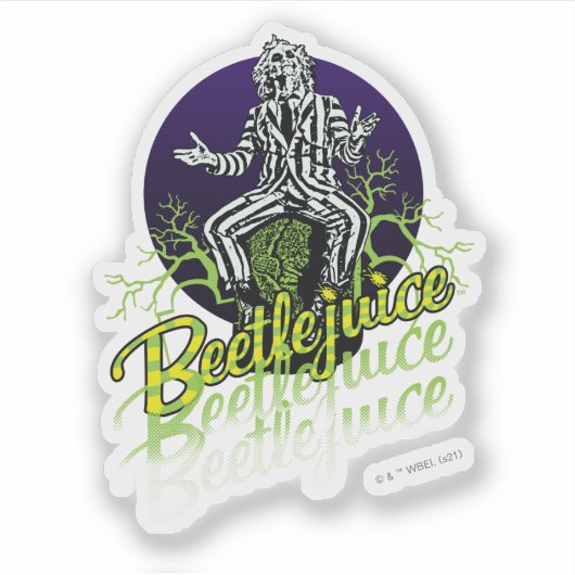 Beetlesap | Zitten op een grafsteen Sticker (Voorkant)